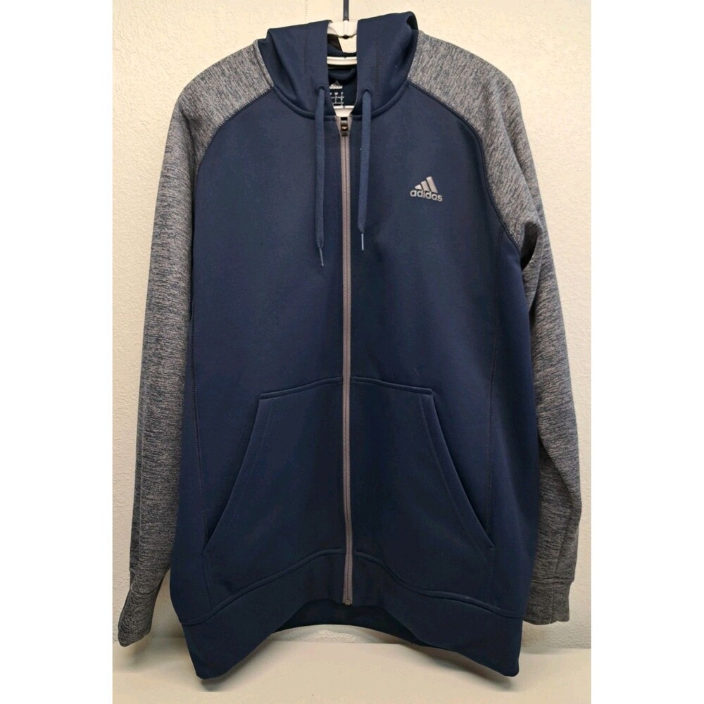 Adidas Men Tech Fleece Full Zip Hoodie Fleece Climawarm Training Jacket L